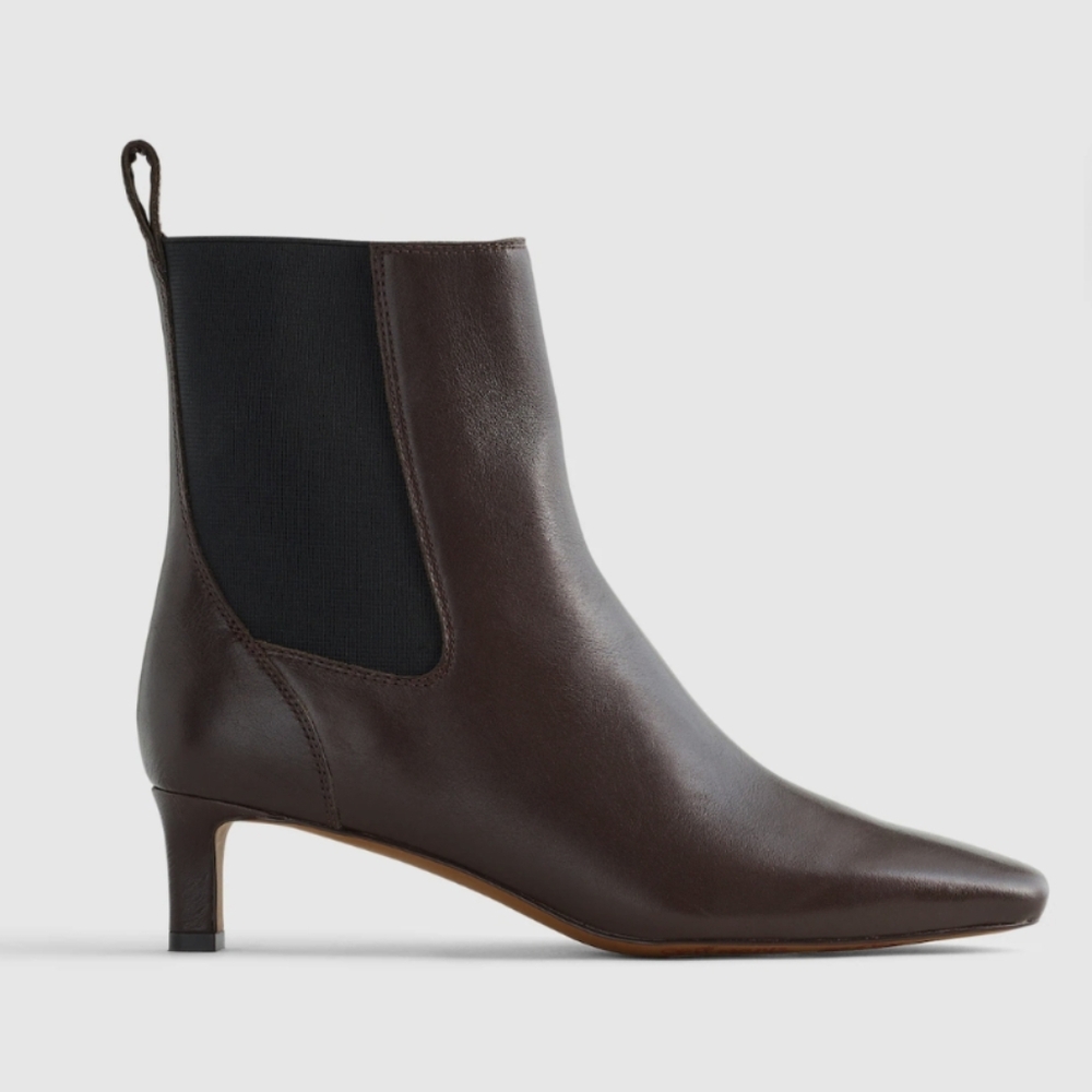 Madewell The Dimes Chelsea Boots Turkish Coffee Brown Leather Heeled Size 7